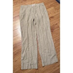 Banana Republic Linen Pants Women’s Trousers Straight Leg Size 6 Khaki Career